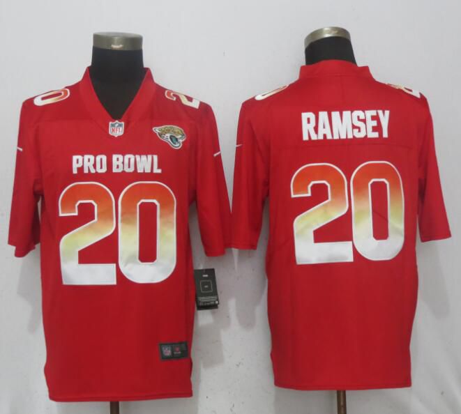 Men Jacksonville Jaguars #20 Ramsey Red New Nike Royal 2018 Pro Bowl Limited NFL Jerseys->jacksonville jaguars->NFL Jersey